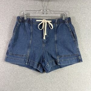 Banana republic high rise shorts womens medium denim tie waist denim